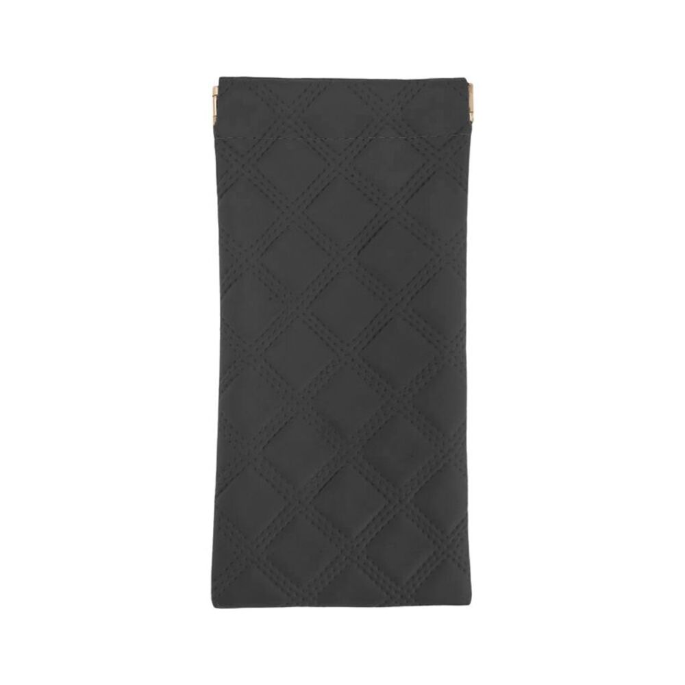 Portable Squeeze Top Eyeglass Pouch Black